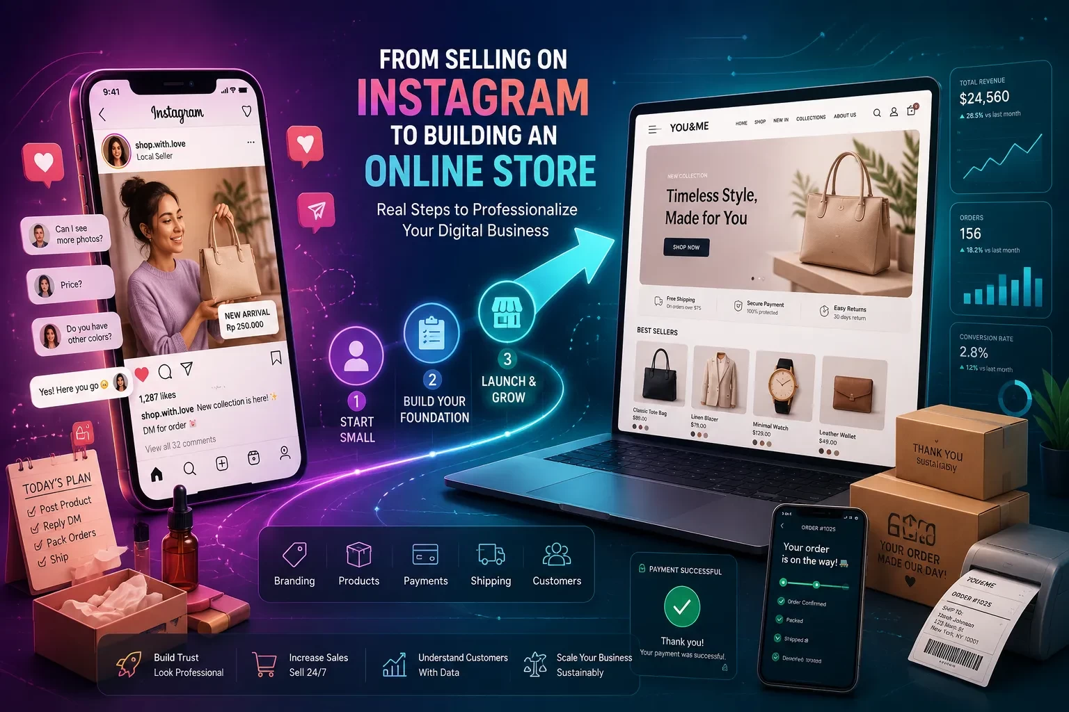 From Selling on Instagram to Building an Online Store: Real Steps to Professionalize Your Digital Business